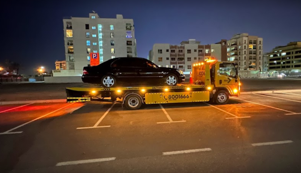 professional car towing dubai flatbed truck
